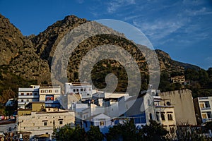 Chefchaouen, the blue city in the Morocco.