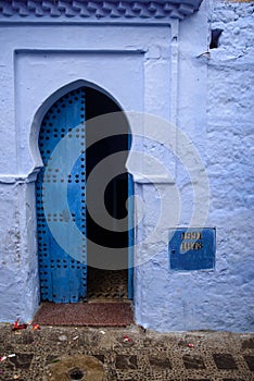 Chefchaouen, the blue city in the Morocco.
