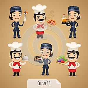 Chefs Cartoon Characters Set1.1