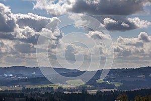 Chehalem Mountains and Tualatin River Valley View