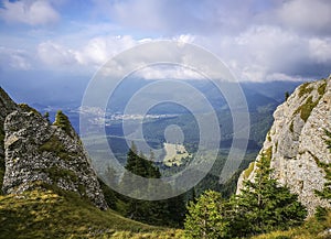 Cheia Mountain Resort in Romania seen from Ciucas Mountains photo