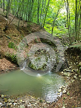 Cheile Borzesti gorges waterfall, Cluj, Romania