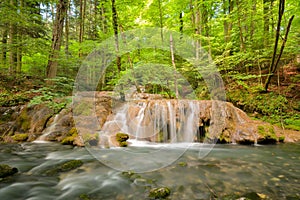 Cheile Nerei - Beusnita. Caras. Romania. Summer in wild Romanian river and forest. Long exposure