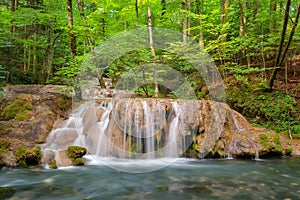 Cheile Nerei - Beusnita. Caras. Romania. Summer in wild Romanian river and forest. Long exposure