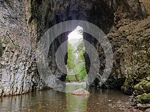 Cheile Rametului entrance stone gate, Transylvania