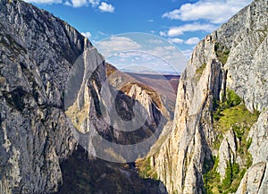 Cheile Turzii Gorge aerial view, Romania