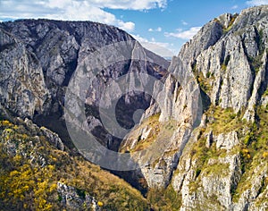 Cheile Turzii Gorge aerial view, Romania