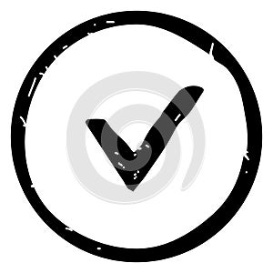 Chek, ok, yes icon approved vector illustration on white background photo