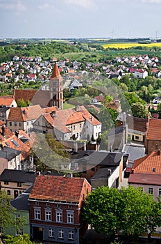 Chelmno city of Poland aerial view