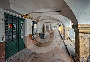 chelmsko slaskie arcades in the market square