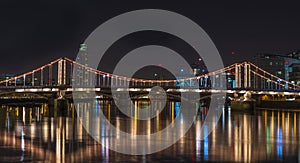 Chelsea Bridge at night