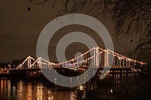 Chelsea Bridge at Night London