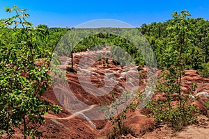 Cheltenham Badlands background is a small example of badlands formation in Caledon. On. photo