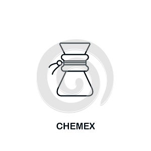 Chemex icon. Thin line symbol design from coffe shop icon collection. UI and UX. Creative simple chemex icon for web and mobile