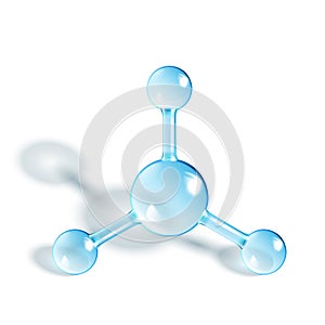 Chemical Ammonia Molecule Glossy Model Vector