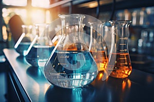 Chemical analysis Chemists use beakers, flasks, test tubes in experiments