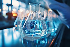 Chemical analysis Chemists use beakers, flasks, test tubes in experiments