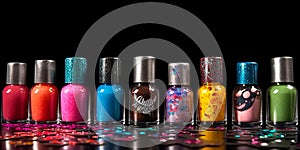 chemical-based nail polishes and natural, non-toxic alternatives made from plant-based ingredients, highlighting their