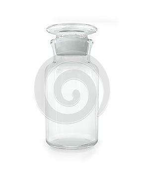 Chemical bottle with transparent glass