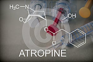 Chemical composition of atropine photo