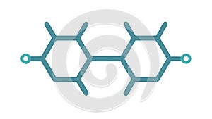Chemical Compound Hexagonal Structure Vector Icon, Science Chemistry, vector design Generative AI