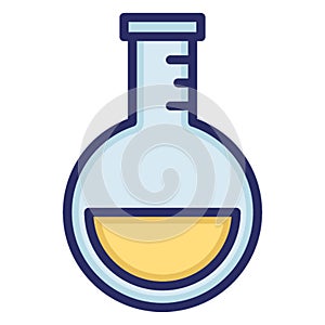 Chemical, conical flask isolated Vector Icon which can easily modify or edit