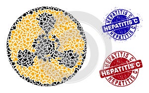 Chemical Danger Mosaic of Shards with Hepatitis C Scratched Rubber Imprints