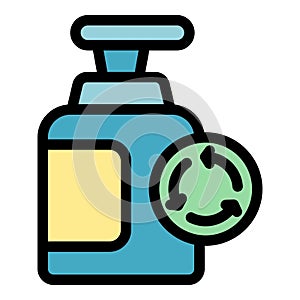 Chemical dispenser reuse icon vector flat