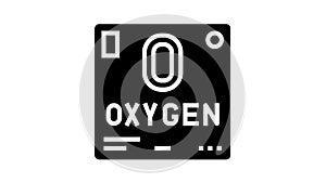 chemical element oxygen 02 glyph icon animation