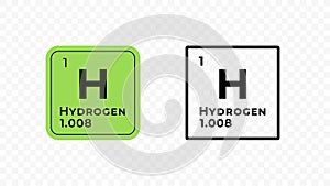 Chemical element of the periodic table - hydrogen vector design