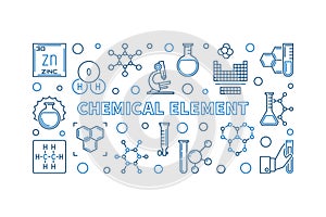Chemical Element vector concept outline minimal illustration