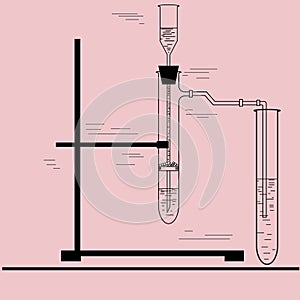 Chemical experience with evolution of gas