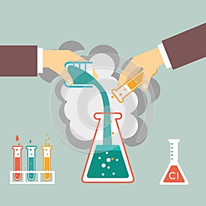 Chemical experiment illustration