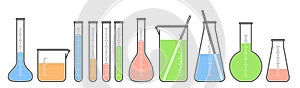 Chemical flasks illustration