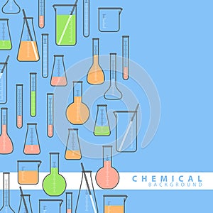 Chemical flasks illustration