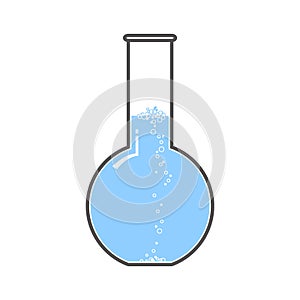 Chemical flasks illustration