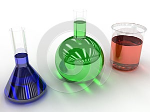 Chemical flasks with liquid #2