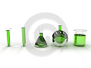 Chemical flasks with liquid #6