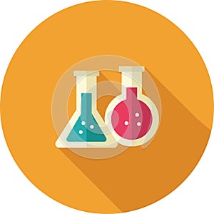 Chemical flasks. Vector illustration decorative design