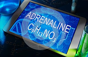 The chemical formula of adrenaline photo