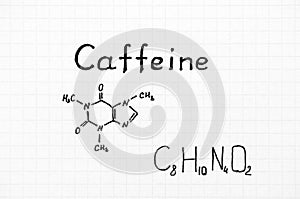 Chemical formula of Caffeine.