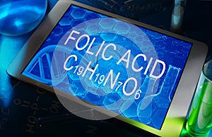 The chemical formula of Folic acid