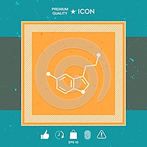 Chemical formula icon. Serotonin