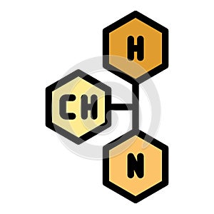 Chemical formula icon vector flat