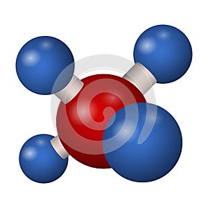 Chemical formula of methane.