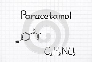 Chemical formula of Paracetamol.