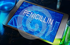 The chemical formula of penicillin photo