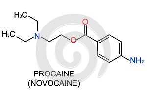 the chemical formula of procaine anesthetic agents used for local anesthesia