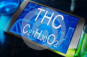 The chemical formula of THC