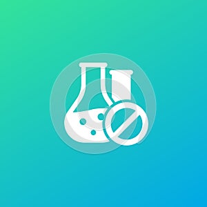 Chemical free or no additives vector icon